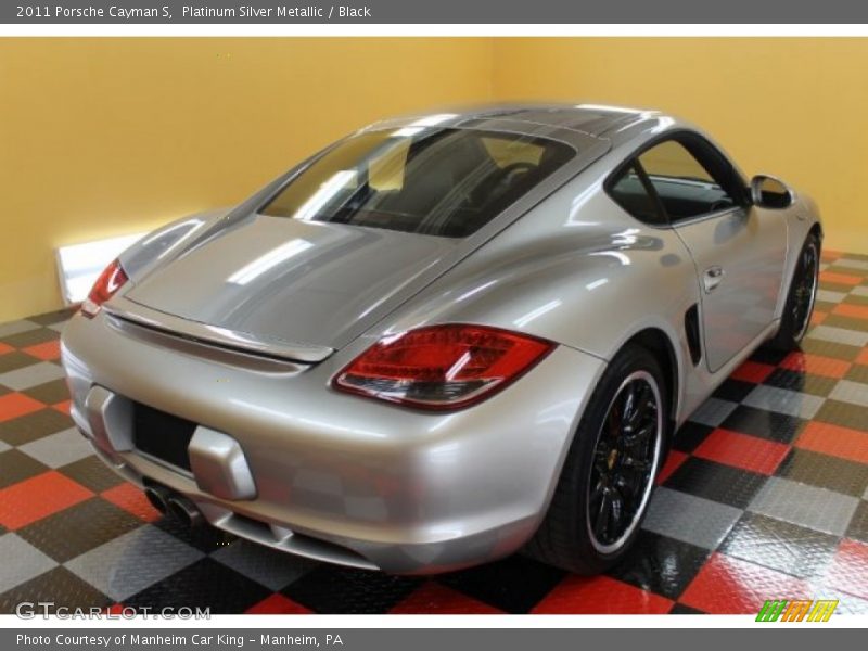 Platinum Silver Metallic / Black 2011 Porsche Cayman S