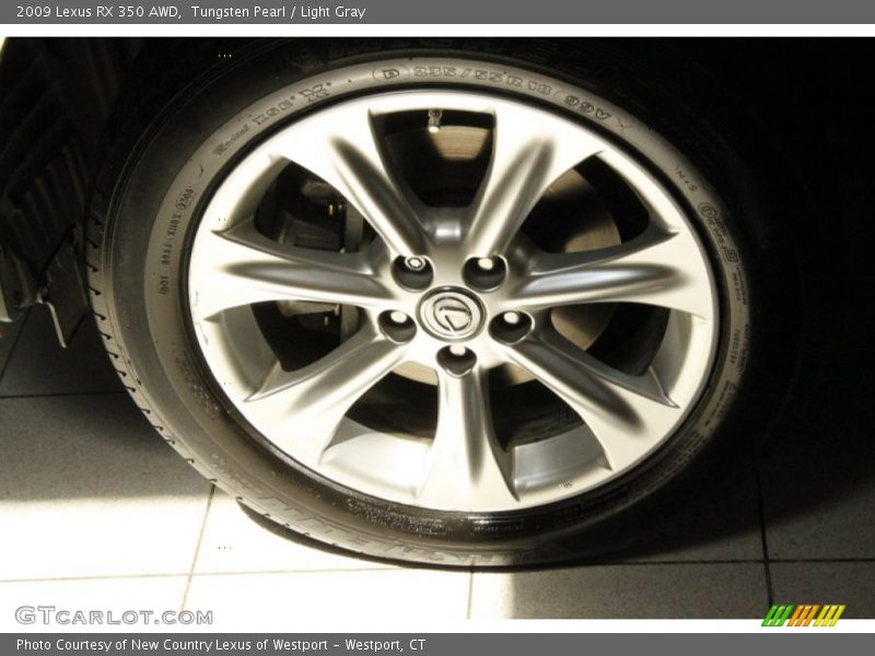 Tungsten Pearl / Light Gray 2009 Lexus RX 350 AWD