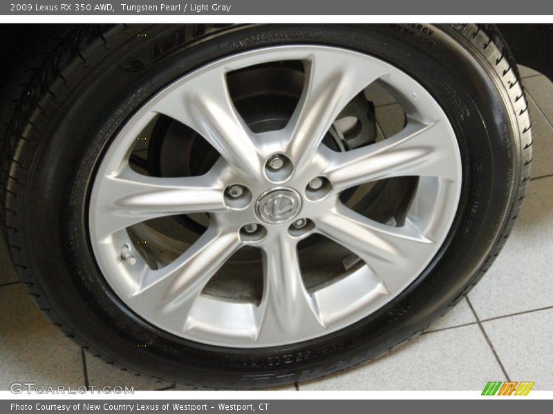 Tungsten Pearl / Light Gray 2009 Lexus RX 350 AWD