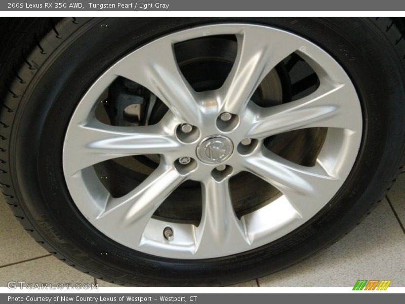 Tungsten Pearl / Light Gray 2009 Lexus RX 350 AWD