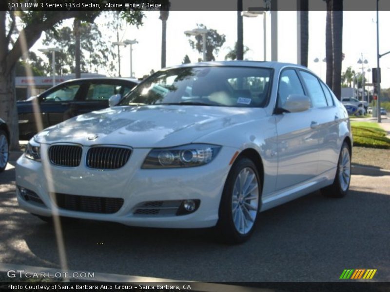 Alpine White / Beige 2011 BMW 3 Series 335d Sedan
