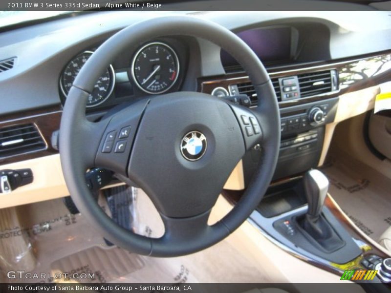 Alpine White / Beige 2011 BMW 3 Series 335d Sedan