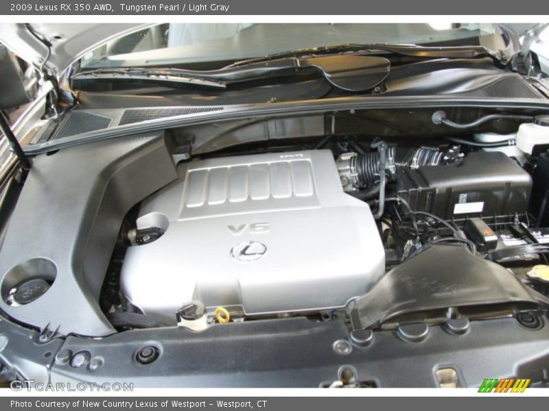 Tungsten Pearl / Light Gray 2009 Lexus RX 350 AWD