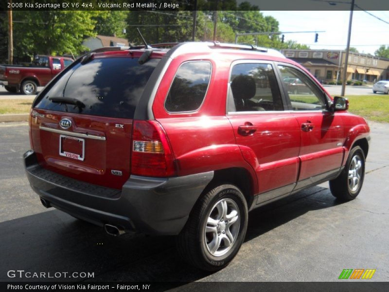 Volcanic Red Metallic / Beige 2008 Kia Sportage EX V6 4x4