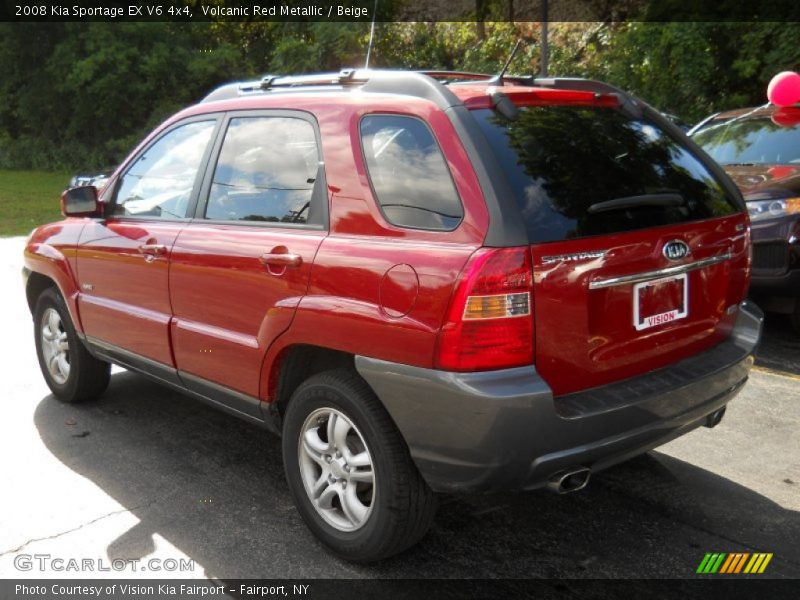 Volcanic Red Metallic / Beige 2008 Kia Sportage EX V6 4x4