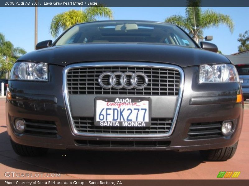 Lava Grey Pearl Effect / Beige 2008 Audi A3 2.0T