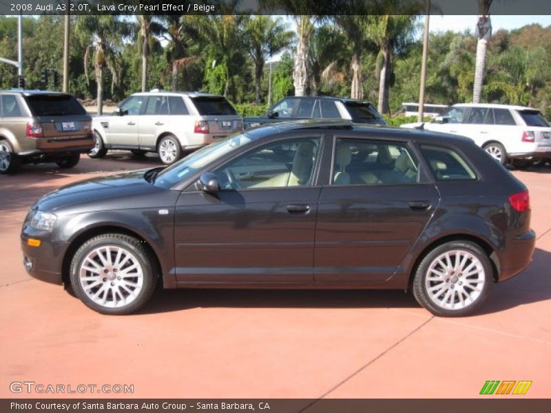 Lava Grey Pearl Effect / Beige 2008 Audi A3 2.0T