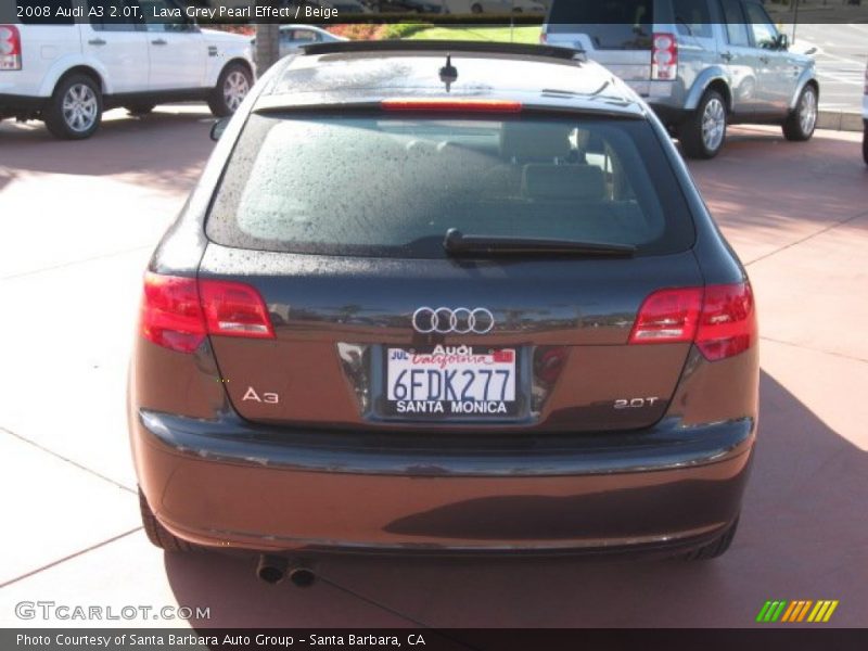 Lava Grey Pearl Effect / Beige 2008 Audi A3 2.0T