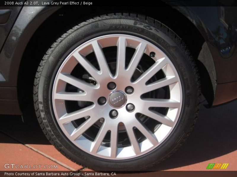 Lava Grey Pearl Effect / Beige 2008 Audi A3 2.0T