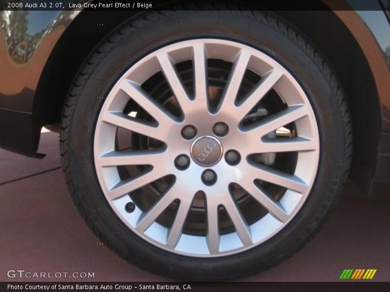 Lava Grey Pearl Effect / Beige 2008 Audi A3 2.0T