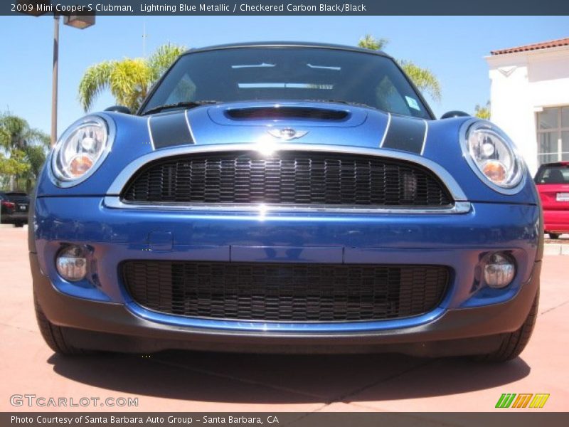 Lightning Blue Metallic / Checkered Carbon Black/Black 2009 Mini Cooper S Clubman