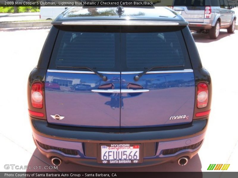 Lightning Blue Metallic / Checkered Carbon Black/Black 2009 Mini Cooper S Clubman