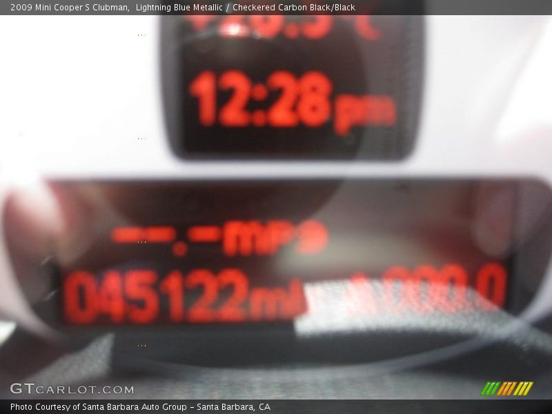 Lightning Blue Metallic / Checkered Carbon Black/Black 2009 Mini Cooper S Clubman