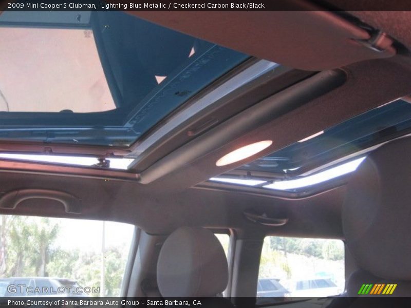 Lightning Blue Metallic / Checkered Carbon Black/Black 2009 Mini Cooper S Clubman
