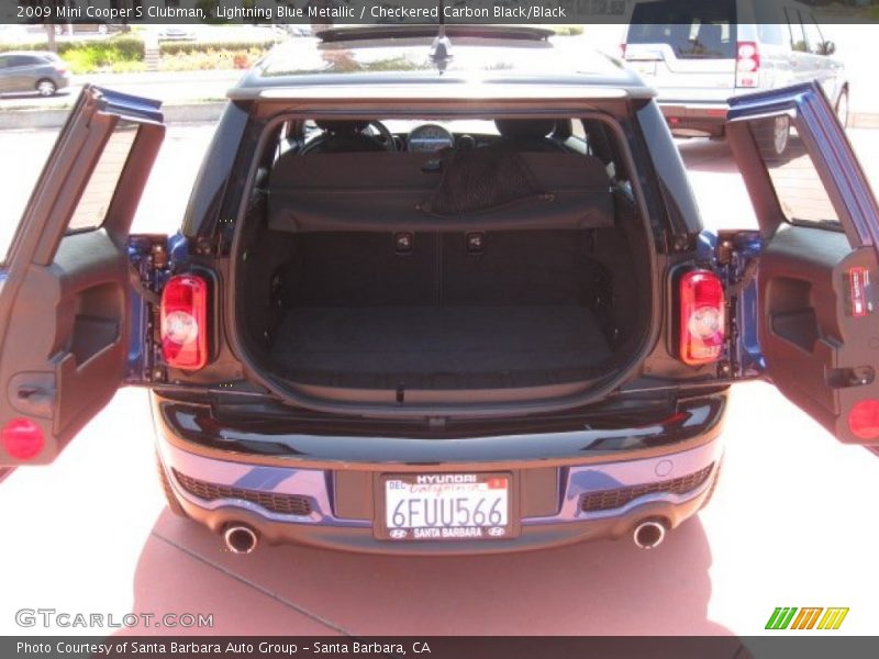 Lightning Blue Metallic / Checkered Carbon Black/Black 2009 Mini Cooper S Clubman