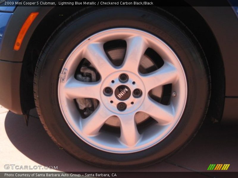 Lightning Blue Metallic / Checkered Carbon Black/Black 2009 Mini Cooper S Clubman