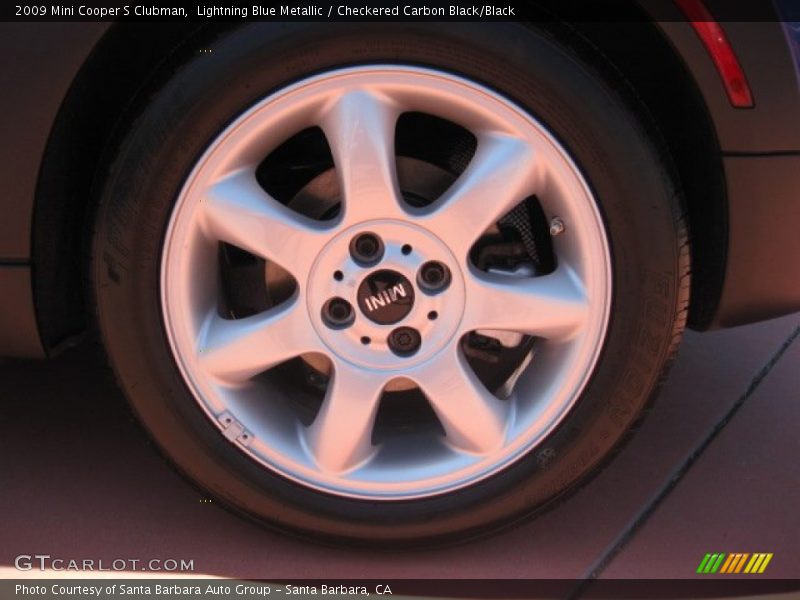 Lightning Blue Metallic / Checkered Carbon Black/Black 2009 Mini Cooper S Clubman