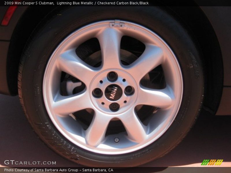 Lightning Blue Metallic / Checkered Carbon Black/Black 2009 Mini Cooper S Clubman