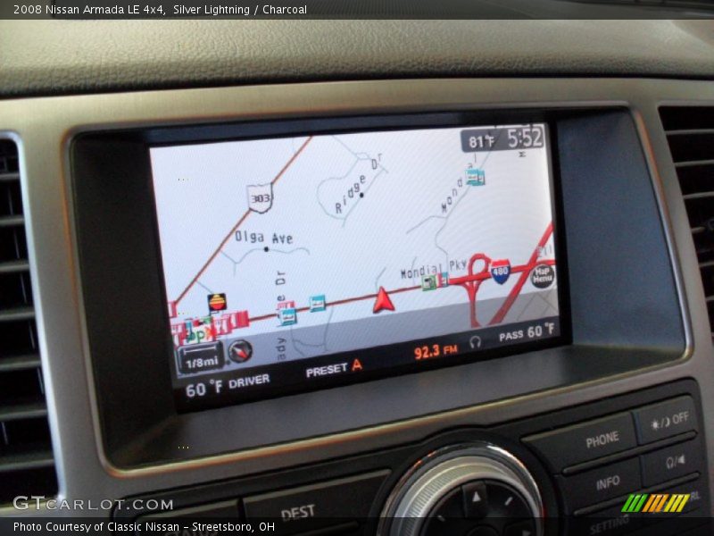 Navigation of 2008 Armada LE 4x4