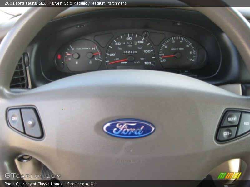 Harvest Gold Metallic / Medium Parchment 2001 Ford Taurus SES