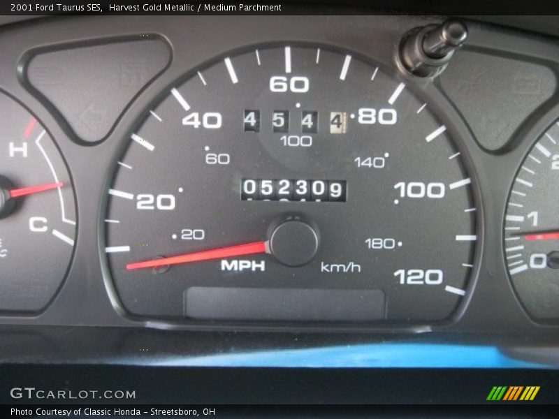 Harvest Gold Metallic / Medium Parchment 2001 Ford Taurus SES
