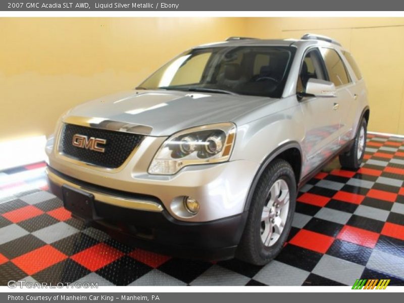 Liquid Silver Metallic / Ebony 2007 GMC Acadia SLT AWD