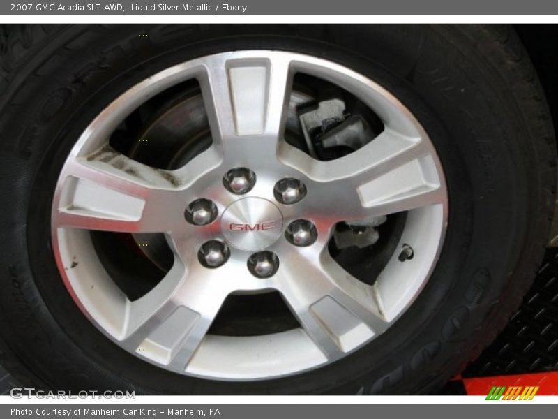 Liquid Silver Metallic / Ebony 2007 GMC Acadia SLT AWD