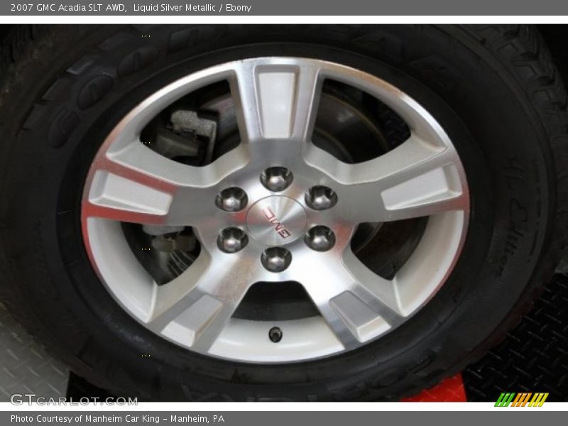 Liquid Silver Metallic / Ebony 2007 GMC Acadia SLT AWD
