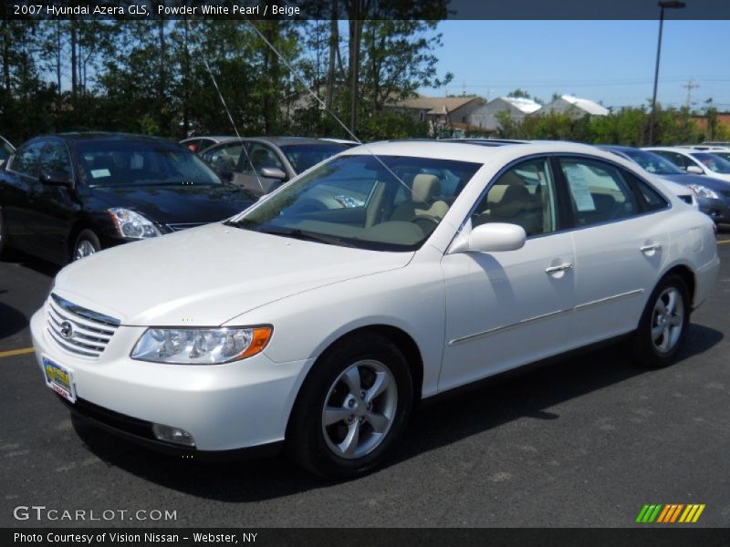 Powder White Pearl / Beige 2007 Hyundai Azera GLS