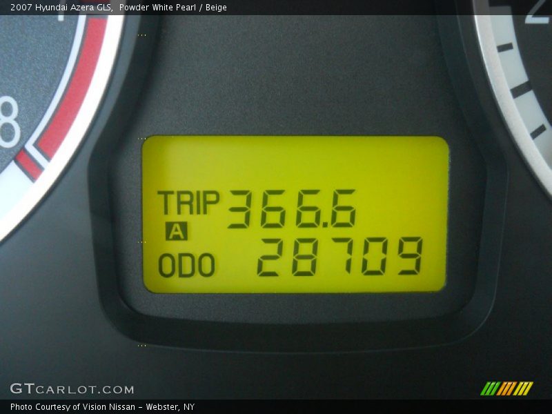 Powder White Pearl / Beige 2007 Hyundai Azera GLS