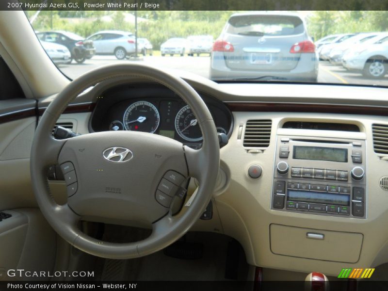 Powder White Pearl / Beige 2007 Hyundai Azera GLS