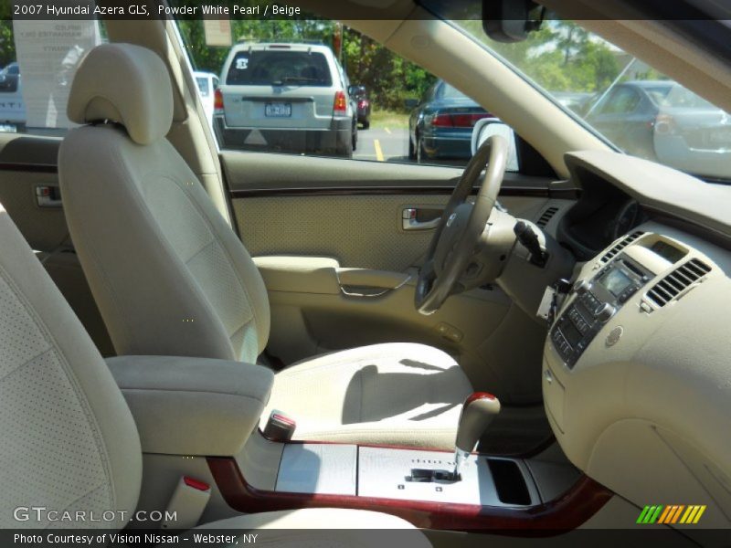 Powder White Pearl / Beige 2007 Hyundai Azera GLS