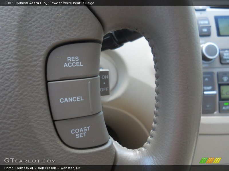 Powder White Pearl / Beige 2007 Hyundai Azera GLS