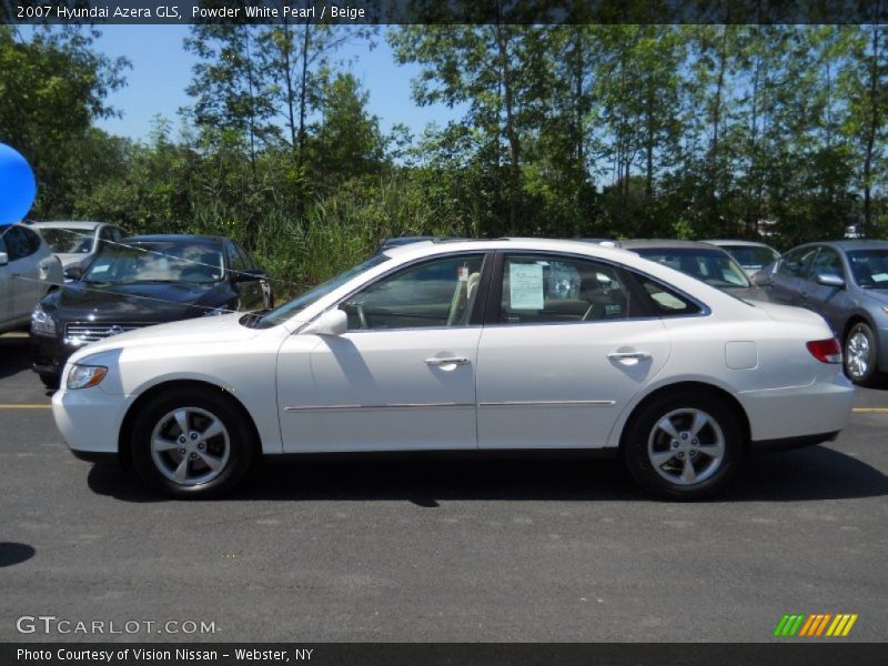 Powder White Pearl / Beige 2007 Hyundai Azera GLS