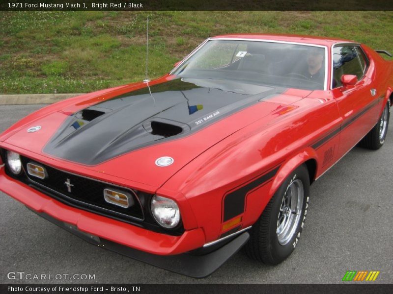 Bright Red / Black 1971 Ford Mustang Mach 1