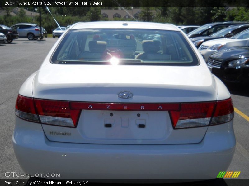 Powder White Pearl / Beige 2007 Hyundai Azera GLS