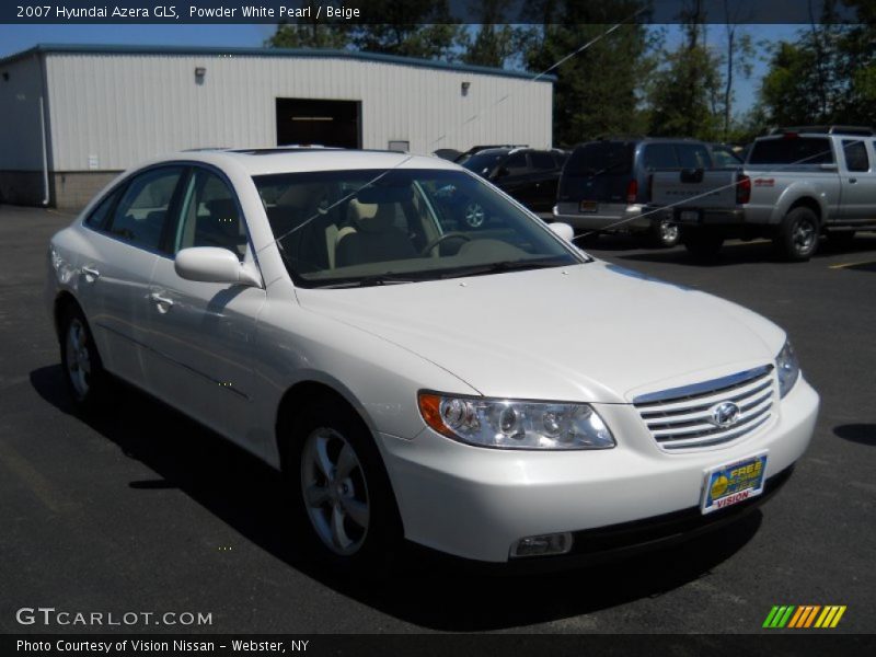 Powder White Pearl / Beige 2007 Hyundai Azera GLS