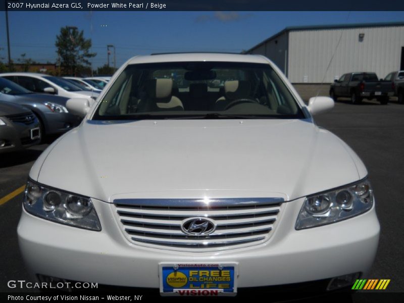 Powder White Pearl / Beige 2007 Hyundai Azera GLS