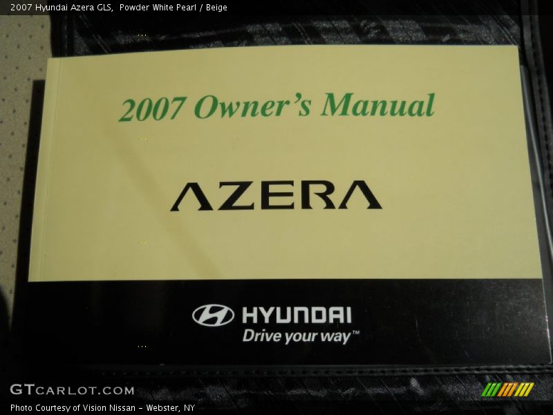 Powder White Pearl / Beige 2007 Hyundai Azera GLS