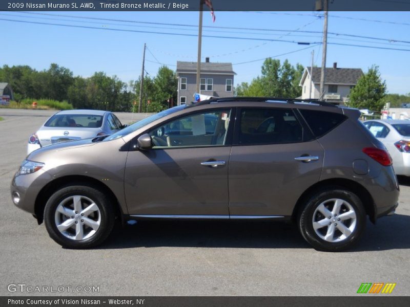 Tinted Bronze Metallic / Beige 2009 Nissan Murano SL AWD