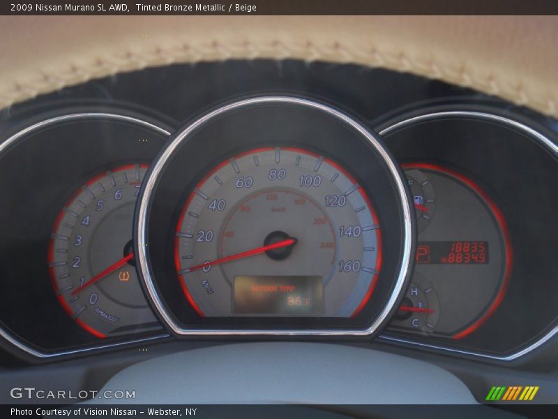 Tinted Bronze Metallic / Beige 2009 Nissan Murano SL AWD