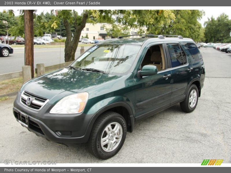 Clover Green Pearl / Saddle 2003 Honda CR-V EX 4WD