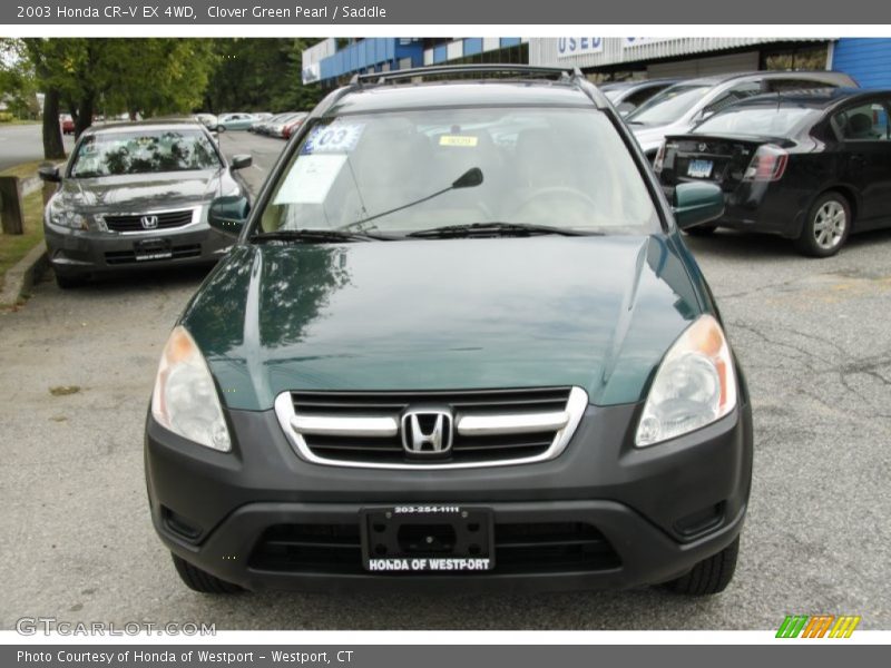 Clover Green Pearl / Saddle 2003 Honda CR-V EX 4WD
