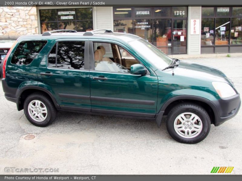 Clover Green Pearl / Saddle 2003 Honda CR-V EX 4WD