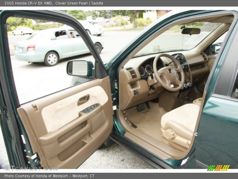 Clover Green Pearl / Saddle 2003 Honda CR-V EX 4WD