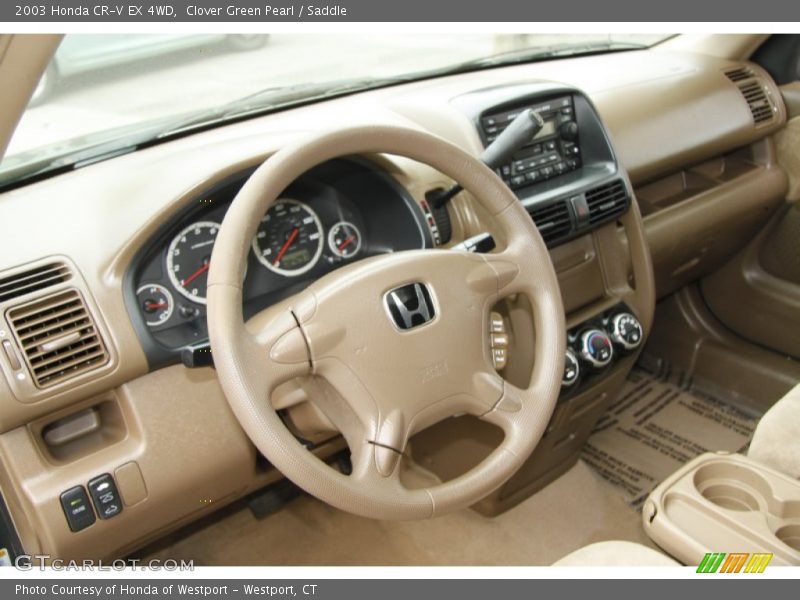 Clover Green Pearl / Saddle 2003 Honda CR-V EX 4WD