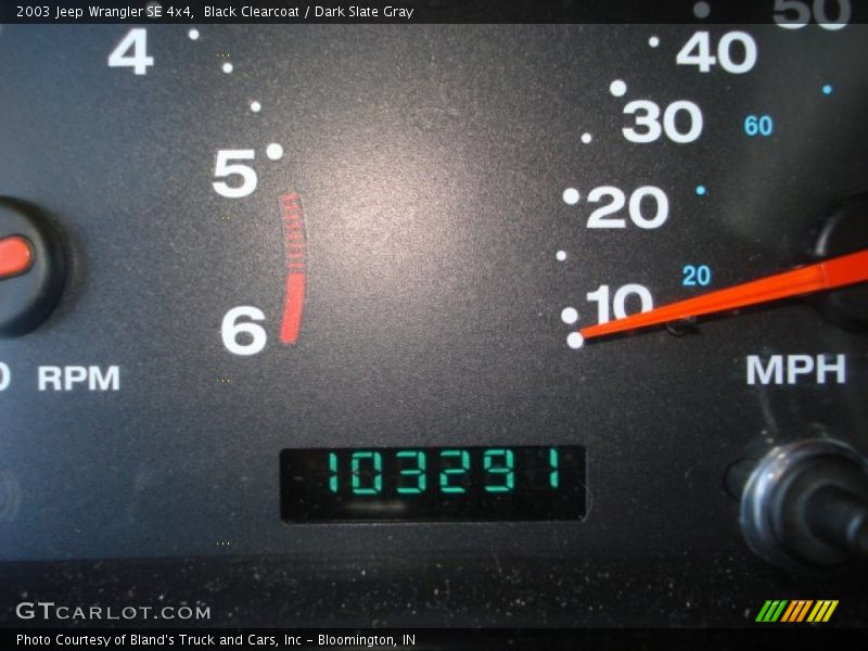 Black Clearcoat / Dark Slate Gray 2003 Jeep Wrangler SE 4x4