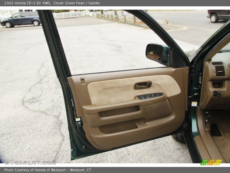 Clover Green Pearl / Saddle 2003 Honda CR-V EX 4WD