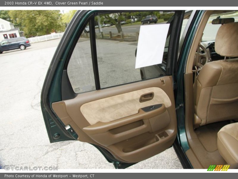 Clover Green Pearl / Saddle 2003 Honda CR-V EX 4WD
