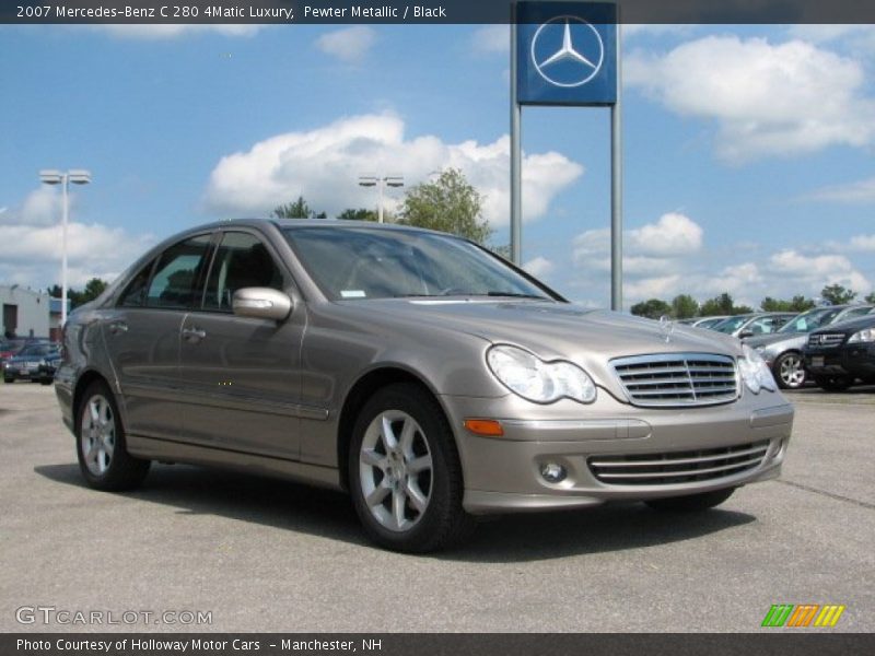Pewter Metallic / Black 2007 Mercedes-Benz C 280 4Matic Luxury